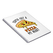 Je hebt een pizza mijn hart Grappige pizza grap  Notitieboek (Rechterzijde)