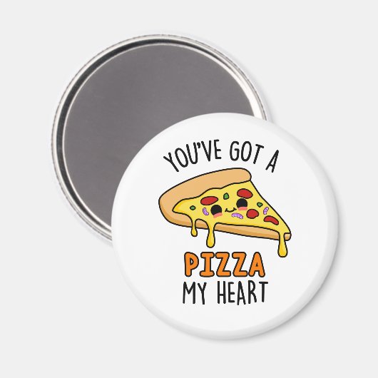 Je hebt een Pizza mijn hart grappige pizza pun Magneet (Voorkant / Achterkant)