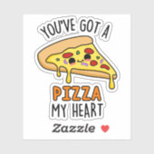 Je hebt een Pizza mijn hart grappige pizza pun Sticker (Vel)