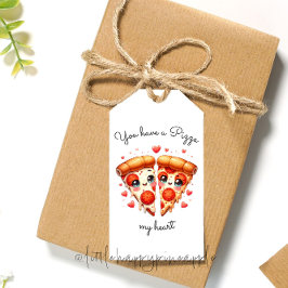 Je hebt een pizza mijn hart Valentijnsdag Kaart Cadeaulabel