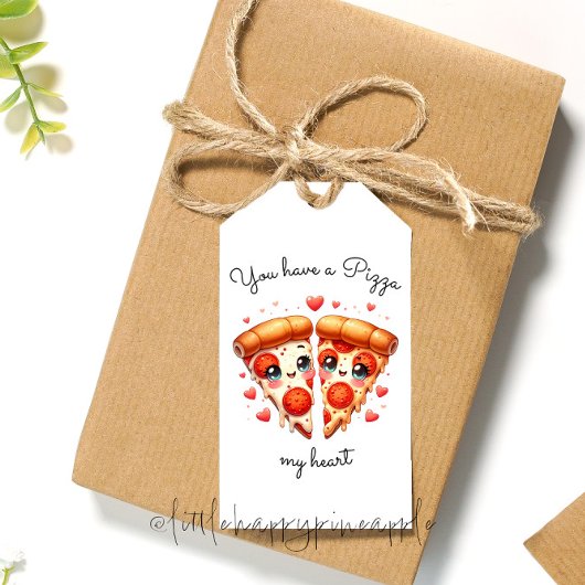 Je hebt een pizza mijn hart Valentijnsdag Kaart Cadeaulabel