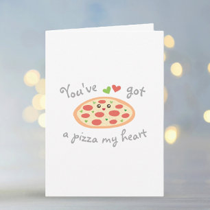 Je hebt een Pizza mijn Valentijnsdag van het hart. Feestdagen Kaart