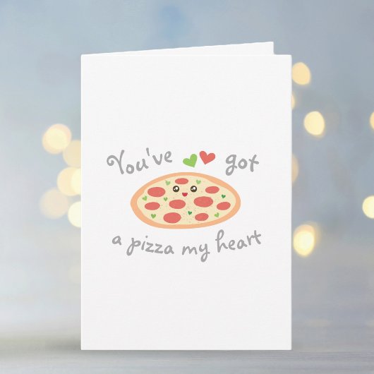 Je hebt een Pizza mijn Valentijnsdag van het hart. Feestdagen Kaart