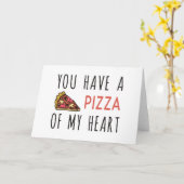 Je hebt een pizza van mijn hart kaart (Gele Bloem)