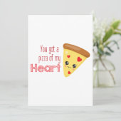 Je hebt een pizza van mijn hart Kawaii Pizza Pun Kaart (Staand voorkant)