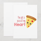 Je hebt een pizza van mijn hart Kawaii Pizza Pun Kaart (Voorkant / Achterkant)