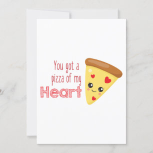 Je hebt een pizza van mijn hart Kawaii Pizza Pun Kaart