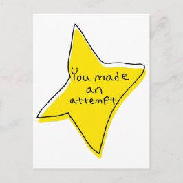 Je hebt een poging gedaan - Yellow Star Briefkaart