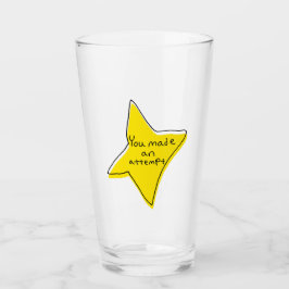 Je hebt een poging gedaan - Yellow Star Glas
