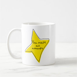 Je hebt een poging gedaan - Yellow Star Koffiemok