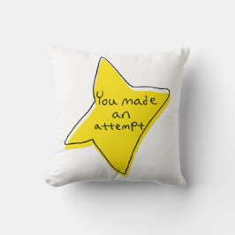 Je hebt een poging gedaan - Yellow Star Kussen