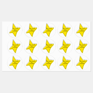 Je hebt een poging gedaan - Yellow Star Labels