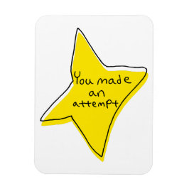 Je hebt een poging gedaan - Yellow Star Magneet