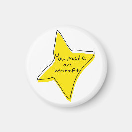 Je hebt een poging gedaan - Yellow Star Magneet