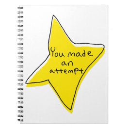 Je hebt een poging gedaan - Yellow Star Notitieboek
