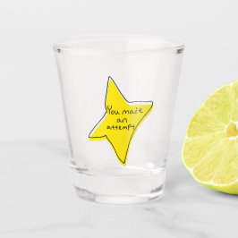 Je hebt een poging gedaan - Yellow Star Shot Glas