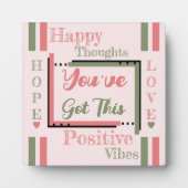 Je hebt een roze bemoedigende roze groen fotoplaat (Voorkant)