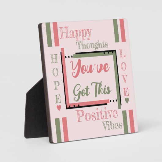 Je hebt een roze bemoedigende roze groen fotoplaat (Voorkant)