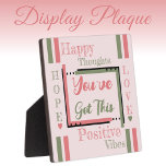 Je hebt een roze bemoedigende roze groen fotoplaat<br><div class="desc">Klein vierkant plaatje / 5, 25 x 5, 25 met Easel Enmoegement,  positief vibes plaque gift idee. Een geschenk voor iemand waar je om geeft,  die misschien een kleine dagelijkse herinnering nodig heeft die ze kunnen doorstaan wat hen zorgen baart. Er is altijd hoop en liefde. Roze en groen.</div>
