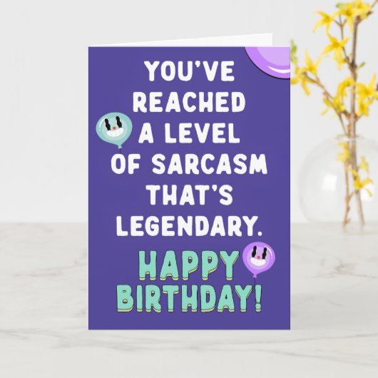 Je hebt een sarcasme bereikt dat legendarisch is kaart (Gele Bloem)