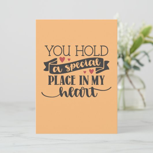 Je hebt een speciale plaats in mijn hart feestdagenkaart (Staand voorkant)