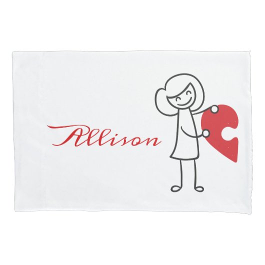 Je hebt een stukje van mijn hart - het zijne en he kussensloop (Voorkant-Links)