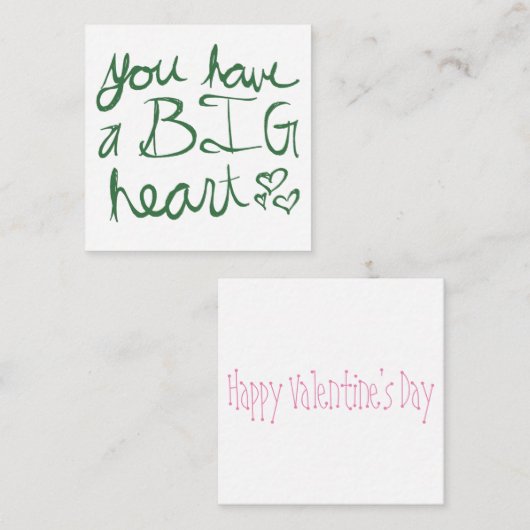 Je hebt een Valentijn met een groot hart Notitiekaartje (Voorkant / Achterkant)
