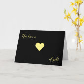 Je hebt een ♥ van goud, kaart (Gele Bloem)