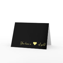 Je hebt een ♥ van goud, kaart