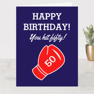 Je hebt een vijftigtal Fun 50th Birthday-kaart voo Kaart