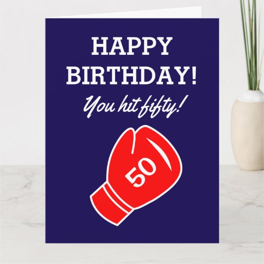 Je hebt een vijftigtal Fun 50th Birthday-kaart voo Kaart (Voorkant)