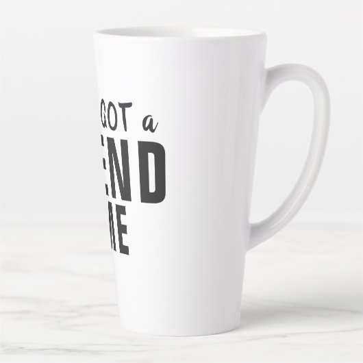 Je hebt een vriend in me Typografie vriendschap Latte Mok (Rechts)