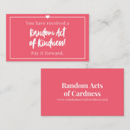 Je hebt een willekeurige Kindness Card-akte ontvan Contactkaartje