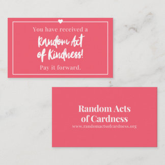 Je hebt een willekeurige Kindness Card-akte ontvan Contactkaartje