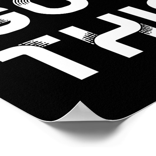 Je hebt een zwart poster (Hoek)