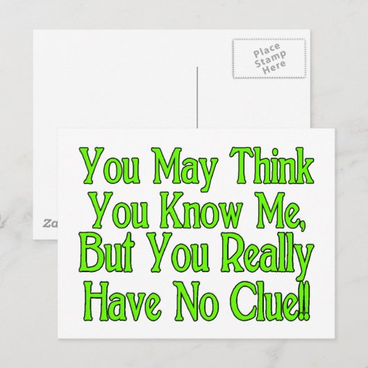 Je hebt geen cluster briefkaart (Voorkant / Achterkant)