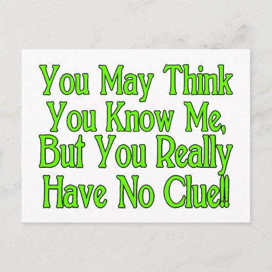 Je hebt geen cluster briefkaart (Voorkant)