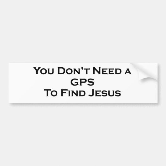 Je hebt geen gps-Bumpersticker nodig Bumpersticker (Voorkant)