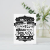 Je hebt geen macht over mij briefkaart (Staand voorkant)