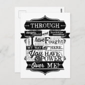 Je hebt geen macht over mij briefkaart (Voorkant / Achterkant)