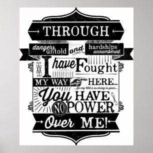 Je hebt geen macht over mij poster