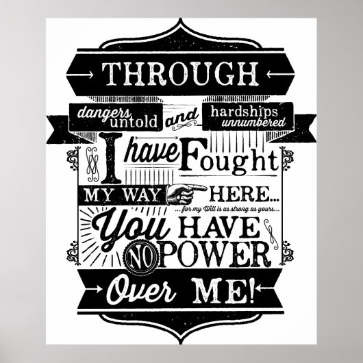 Je hebt geen macht over mij poster (Voorkant)