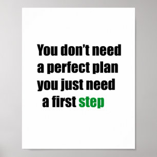 Je hebt geen perfect plan nodig, je hebt alleen ee poster