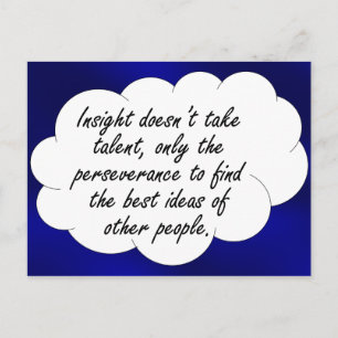 Je hebt geen talent nodig om een goed inzicht te h briefkaart