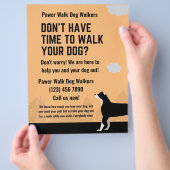 Je hebt geen tijd om je hond te laten lopen flyer (Hand)