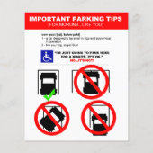 Je hebt geflikt bij het parkeren van Ticket Flyer (Achterkant)