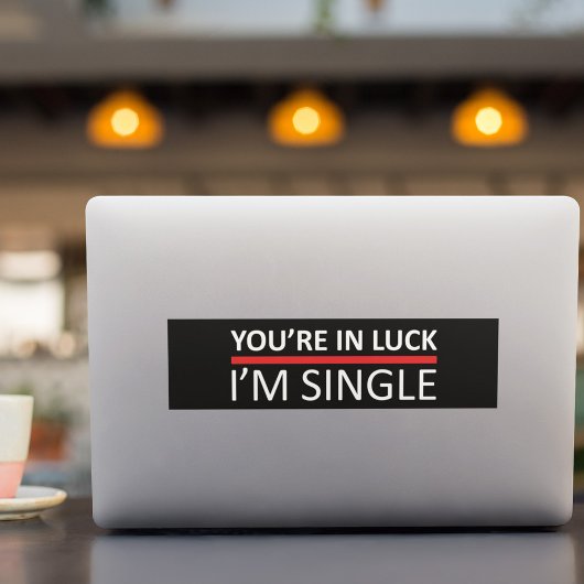 Je hebt Geluk - Ik ben Single Bumpersticker