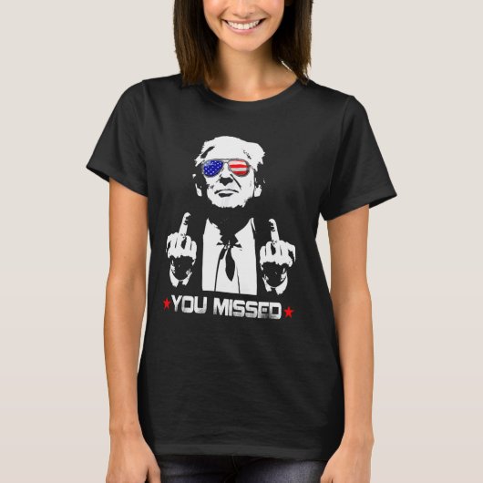 Je hebt ! gemist Grappig Amerikaans President T-shirt (Voorkant)