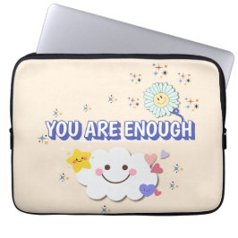 Je hebt genoeg laptophoes – zacht beige bloei laptop sleeve