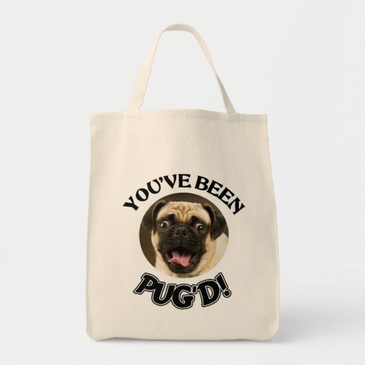 JE HEBT GEPUBLICEERD - FUNNY PUG TAS (Voorkant)